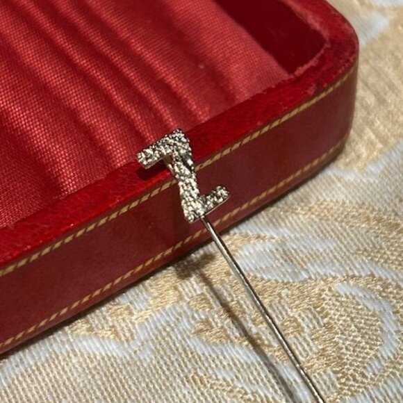 14K GOLD Textured “Z” Stick PIN - Picture 3 of 11
